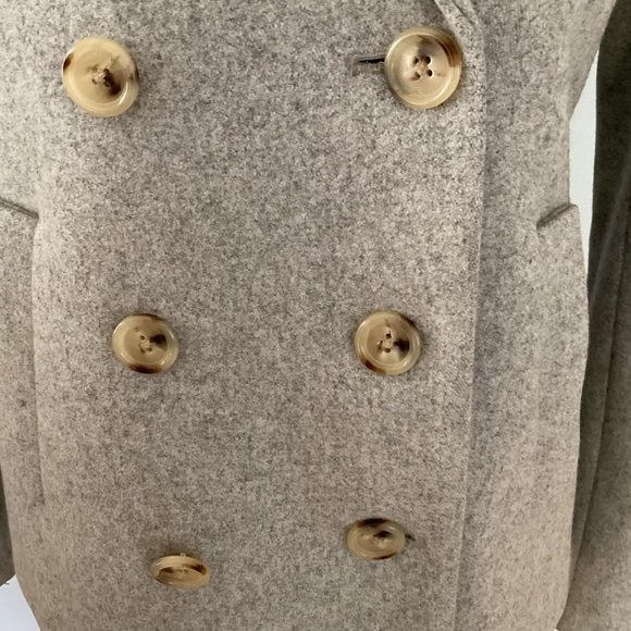 J. Crew Melton Wool Gray Short Pea Coat Size 2 - Picture 4 of 15